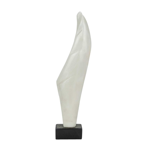 274 - Paul BENYOVITS (1964) Wing White marble on slate base Initialled on base Height 44.5cm