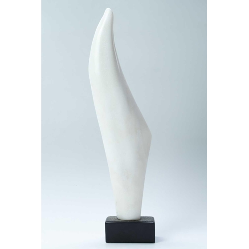 274 - Paul BENYOVITS (1964) Wing White marble on slate base Initialled on base Height 44.5cm