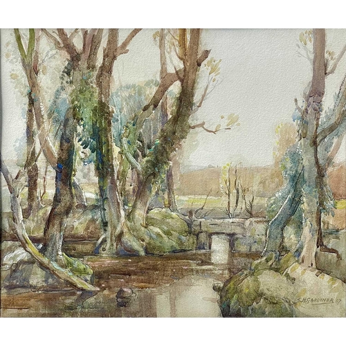 281 - Stanley Horace GARDINER (1887-1952) The Mill Stream Lamorna - Winter Watercolour, signed and dated '... 