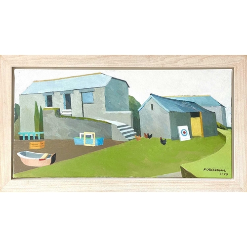 306 - Margaret WARDMAN (XX-XXI) Farmstead, Higher Bussow, Towednack Oil on canvas, signed and dated 2009, ... 