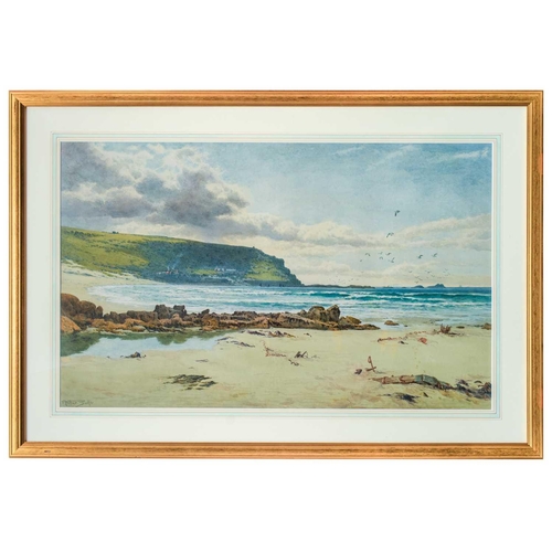 309 - Arthur SUKER (1857-1940) Sennen  Watercolour Signed 59 x 95cm