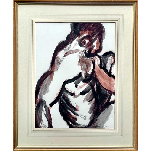 311 - Tim NEWMAN (1956) Figure Study Gouache on paper, signed, inscribed and dated '10, further signed, in... 