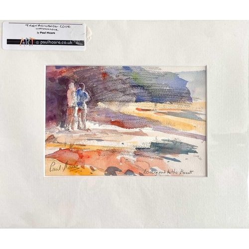 322 - Paul HOARE (XX-XXI) Trevaunance Cove Watercolour, signed and inscribed, 13.5 x 19.5cm.