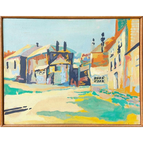 337 - James BARBER (St Ives School) Dobles Wall, St Ives, 1993 Oil on canvas Signed and inscribed to verso... 