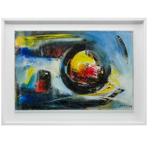 346 - Steve SLIMM (1953) Abstract Oil on canvas Signed 61 x 91cm