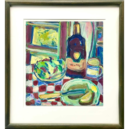 348 - Tim NEWMAN (1956) Still Life in the Studio Oil on board, signed, inscribed and dated '06, further si... 