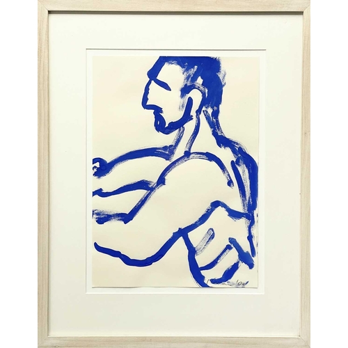 352 - Tim NEWMAN (1956) Boxer II Gouache on paper, signed and dated '04, further signed, inscribed and dat... 