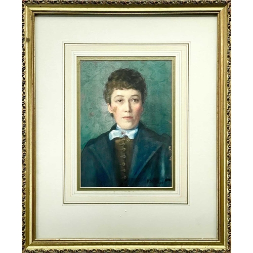 359 - Frederick James McNamara EVANS (1859-c.1929) Portrait Watercolour, signed, 25 x 18cm. This watercolo... 