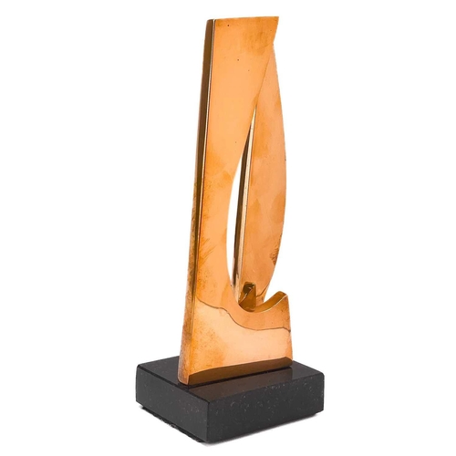 45 - Margaret LOVELL (1939) Aurora II, 2010 Polished bronze on slate base Signed, titled & dated to the b... 