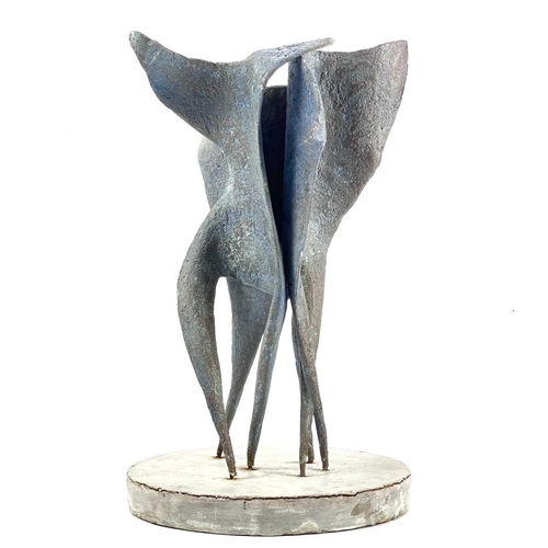 452 - Ron WOOD (1922) Untitled Sculpture, signed to base, height 37cm. This work, probably in ciment fondu... 