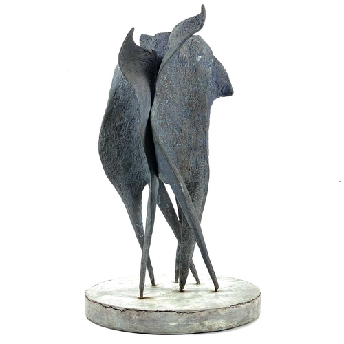 452 - Ron WOOD (1922) Untitled Sculpture, signed to base, height 37cm. This work, probably in ciment fondu... 