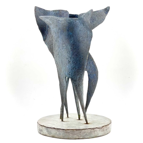 452 - Ron WOOD (1922) Untitled Sculpture, signed to base, height 37cm. This work, probably in ciment fondu... 