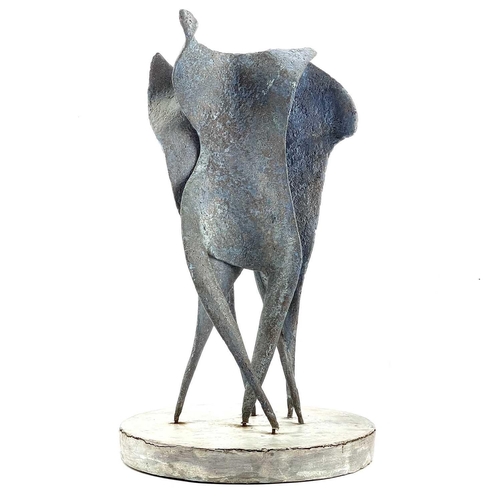 452 - Ron WOOD (1922) Untitled Sculpture, signed to base, height 37cm. This work, probably in ciment fondu... 