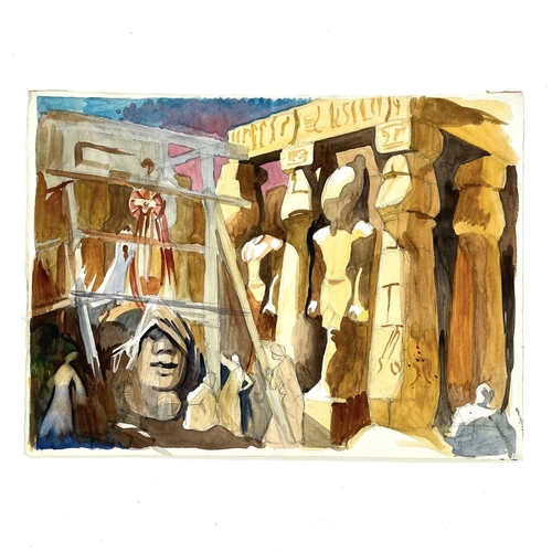 453 - Clare WHITE (1903-1997) Two works Clare WHITE (1903-1997) Sphinx Watercolour, signed, 37.5 x 51cm an... 