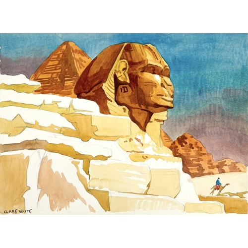 453 - Clare WHITE (1903-1997) Two works Clare WHITE (1903-1997) Sphinx Watercolour, signed, 37.5 x 51cm an... 