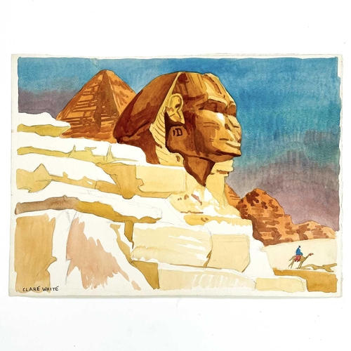 453 - Clare WHITE (1903-1997) Two works Clare WHITE (1903-1997) Sphinx Watercolour, signed, 37.5 x 51cm an... 