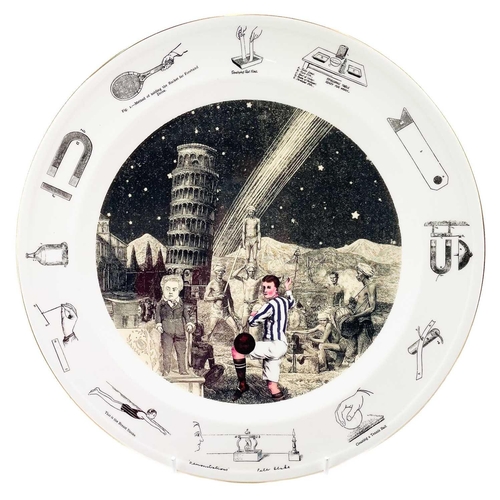 464 - Peter BLAKE (1932) Demonstrations, 1992  Ceramic plate From an edition of 500 Diameter 31cm Produced... 