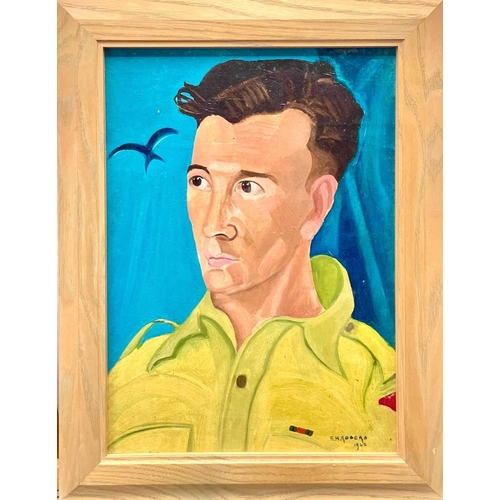 478 - Edward H. ROGERS (1911-1994) Portrait of a Young Man Oil on board, signed and dated 1945, 34.5 x 24.... 