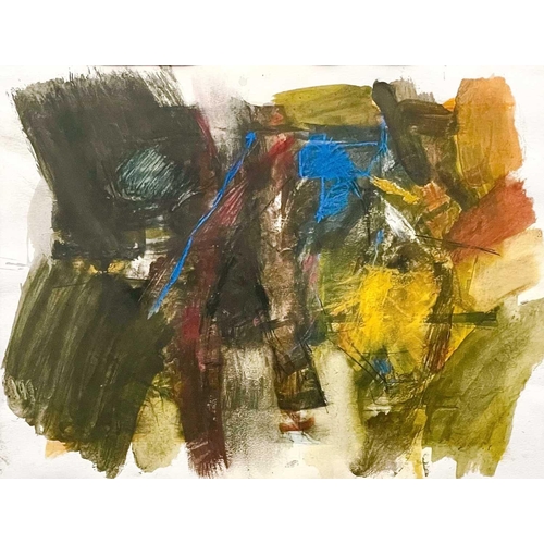 487 - Jonathan MEULI (XX-XXI) Untitled abstract (1984) Watercolour, signed and dated 1984 to verso, 37 x 4... 