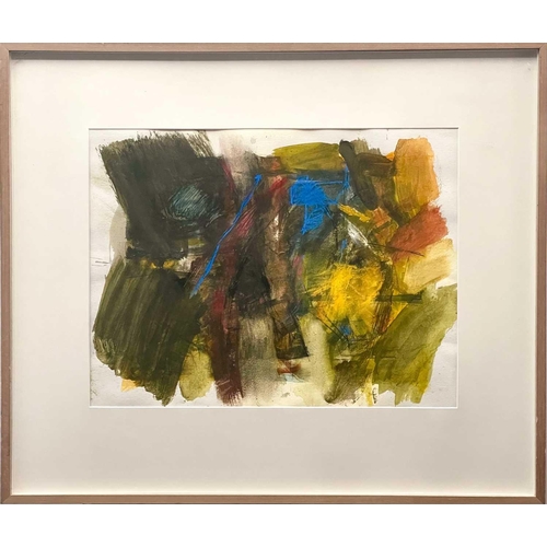 487 - Jonathan MEULI (XX-XXI) Untitled abstract (1984) Watercolour, signed and dated 1984 to verso, 37 x 4... 