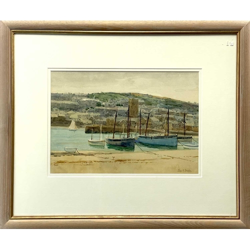 495 - John Mallard BROMLEY (1858-1939) A View of St Ives Watercolour, signed, 23.5 x 34cm.