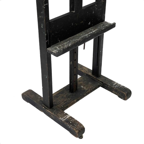 502 - John MILLER (1931-2002) His artist's easel A black Barbe Lechertier & Co studio easel This easel was... 