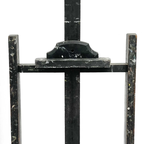 502 - John MILLER (1931-2002) His artist's easel A black Barbe Lechertier & Co studio easel This easel was... 