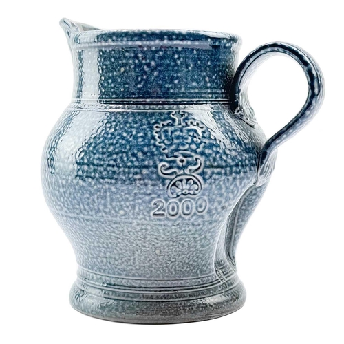 556 - Steve HARRISON (XX-XXI) A stoneware Jug With speckled salt glaze, impressed makers mark, dated 2000,... 