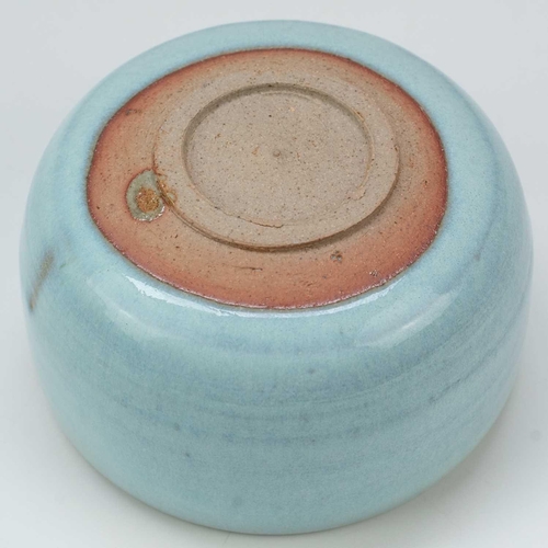 559 - Jacob BODILLY Two teabowls  A Shino teabowl, 13cm diameter, and a celadon glazed teabowl, 12.5cm dia... 