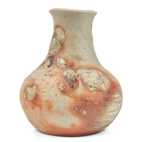 560 - Janet LEACH (1918-1997) Lugged Vase  Stoneware, impressed personal and Leach Pottery seal to base, h... 