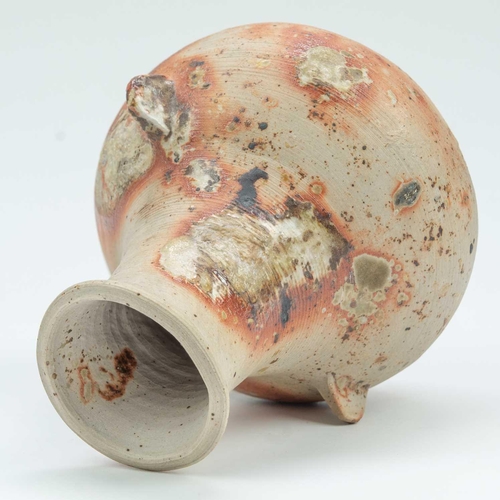 560 - Janet LEACH (1918-1997) Lugged Vase  Stoneware, impressed personal and Leach Pottery seal to base, h... 