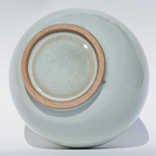 569 - Jacob BODILLY An ovoid stoneware bottle vase with celadon glaze, height 20.5cm Provenance - bought d... 