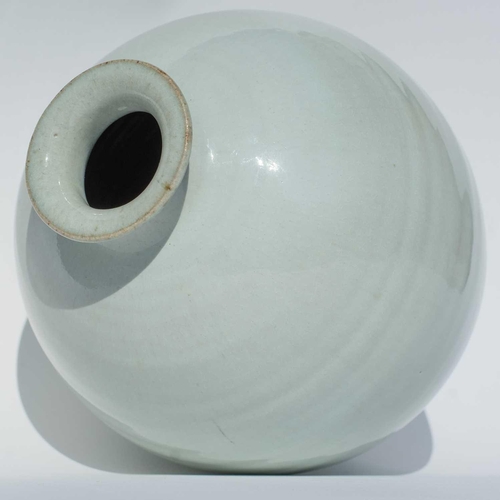 569 - Jacob BODILLY An ovoid stoneware bottle vase with celadon glaze, height 20.5cm Provenance - bought d... 