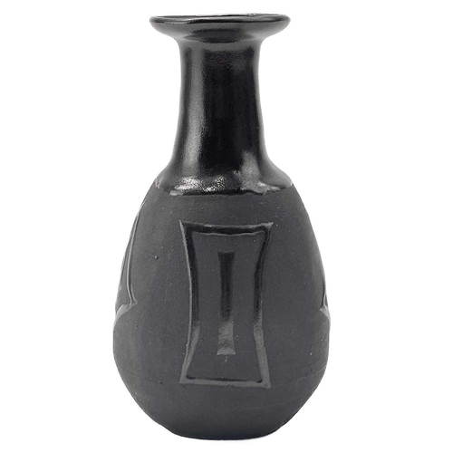 571 - Janet LEACH (1918-1997) A tenmoku glazed bottle vase, circa 1980s, with impressed Leach Pottery, St ... 