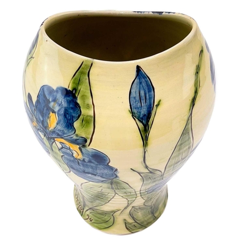 582 - Paul JACKSON (1954) Iris Vase with Plate Ceramic, each signed, vase dated '94, height 22cm. Both the... 