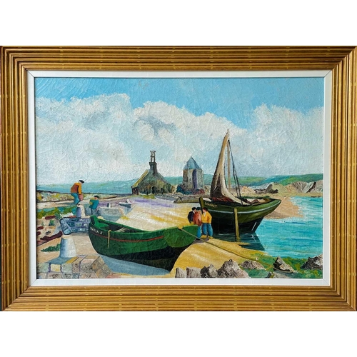 603 - In the manner of Christopher WOOD (1901-1930) Camaret-sur-Mer Oil on canvas, 50x71cm