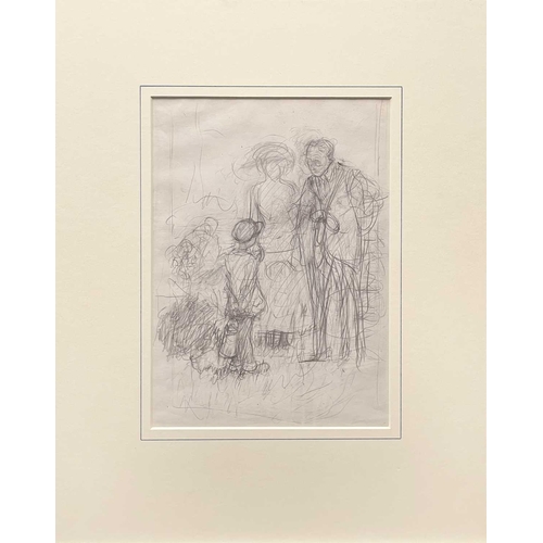 608 - Ernest Howard SHEPARD (1879-1976) Figures Pencil drawing, 25x18cm Provenance with Abbbott & Holder a... 