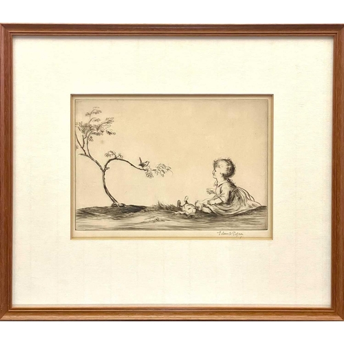 611 - Eileen Alice SOPER (1905-1990) Children Three etchings Each signed, Plate sizes 16x24cm, 15x20cm and... 