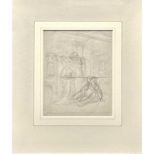 631 - Joseph Noël PATON (1821-1901) The Parting & Revelation Pencil (circa 1860) 12 x 9cm. Two works. Prov... 