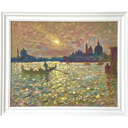 645 - Paul STEPHENS (1957) Venice Oil on board, signed, further signed and inscribed to verso, 40 x 49.5cm... 