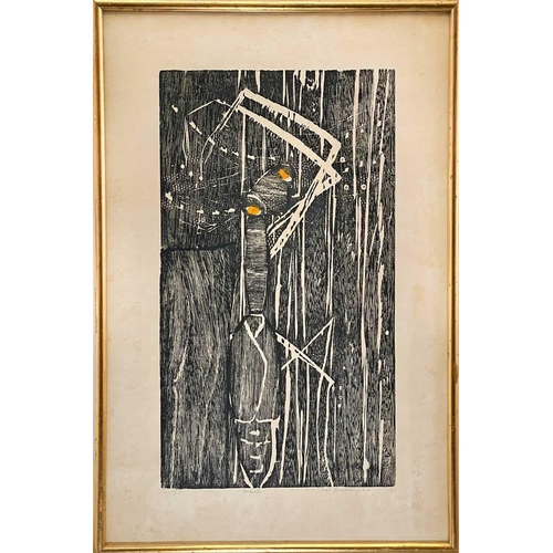 646 - Sue BUCKLEY (1910-1986) Mantis, 1962  Linocut Signed, inscribed and dated '62 Numbered A/P V 44 x 25... 