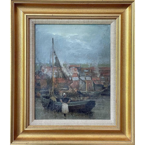 666 - Follower of Caroline Burland Y. GOTCH (1854-1945) Harbour Oil on canvas laid onto board, 22 x 18cm