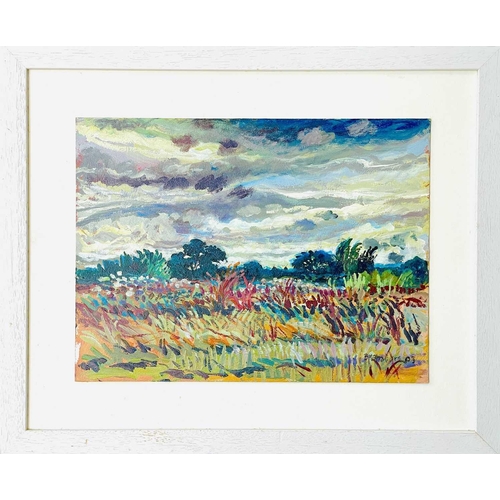 696 - Brian MATRAVERS (1936-2001) Towards Kingsclear Oil on board, signed and dated '03, further signed, i... 