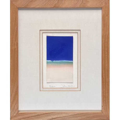 80 - John MILLER (1931 – 2002) Beach Gouache Inscribed ‘Beach’ (bottom left) Signed (bottom right) Framed... 