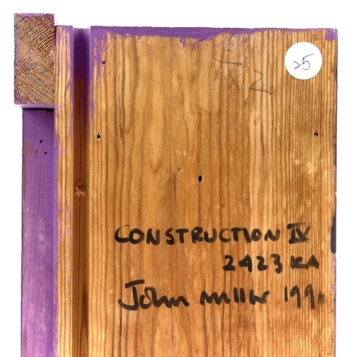 84 - John MILLER (1931 – 2002) ‘Construction IV’ Painted wooden sculpture Inscribed to verso: ‘Constructi... 