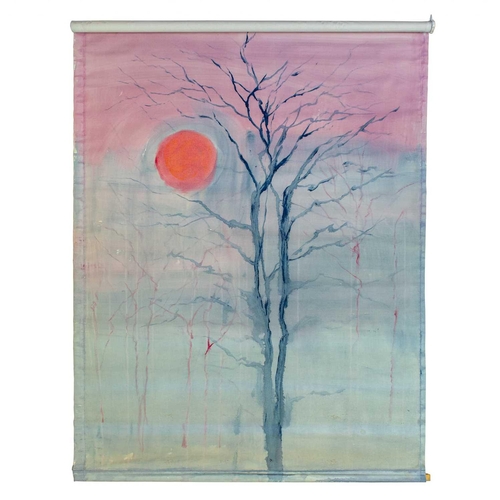 86 - John MILLER (1931 – 2002) Sunrise & Sunset Acrylic paint on heavy nylon fabric as original shower cu... 