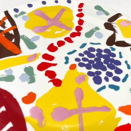 96 - Patrick HERON (1920-1999) Garden Plate, 1992 Porcelain plate in its original presentation box From a... 