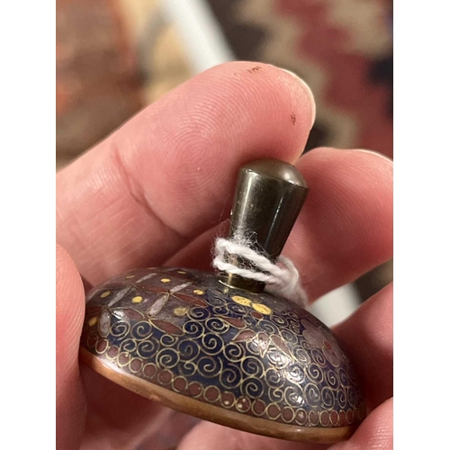 145 - A Japanese cloisonne vase and cover, Meiji period. The domed cover with Kiku knop above an hexagonal... 