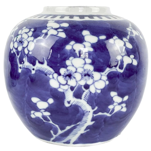 153 - Two Chinese porcelain prunus pattern vases, late 19th century. Height 20.5cm, width 7.5cm, two Chine... 