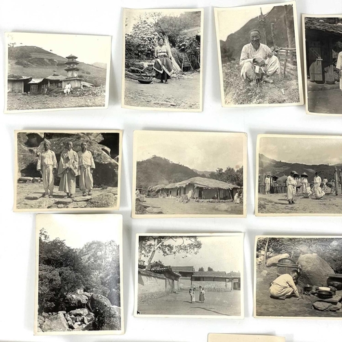 4 - A collection of early 20th century photographs of China and Korea. Over thirty b+w photographs, depi... 